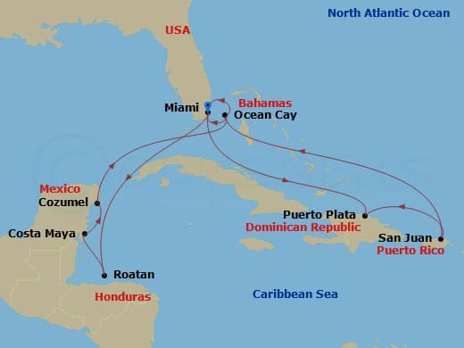 Itinerary map