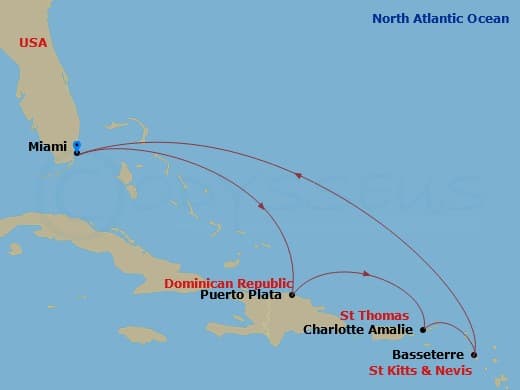 Itinerary map