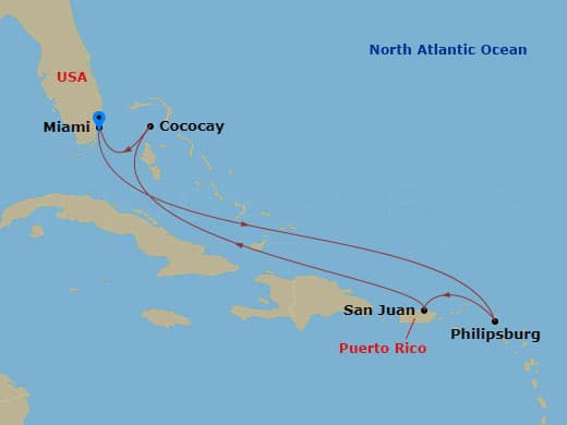 Itinerary map