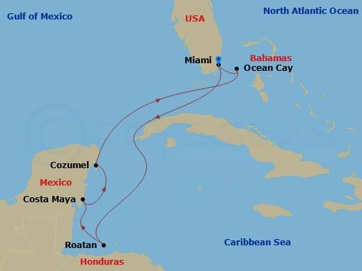 Itinerary map