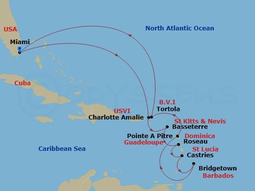 Itinerary map