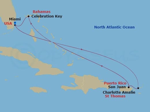 Itinerary map