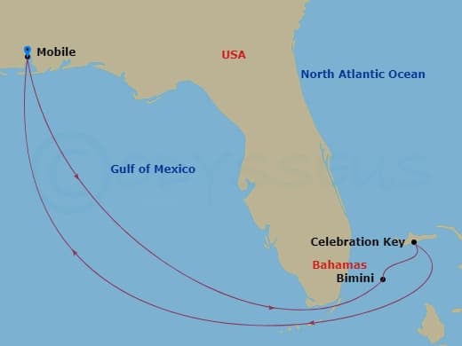 Itinerary map