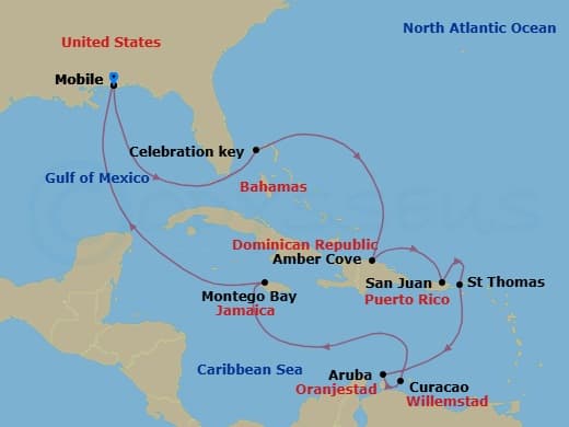 Itinerary map