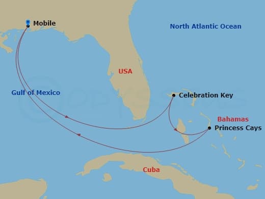 Itinerary map