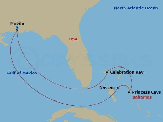 Itinerary map