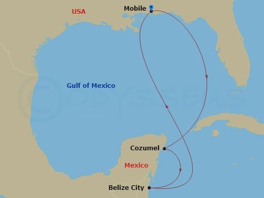 Itinerary map
