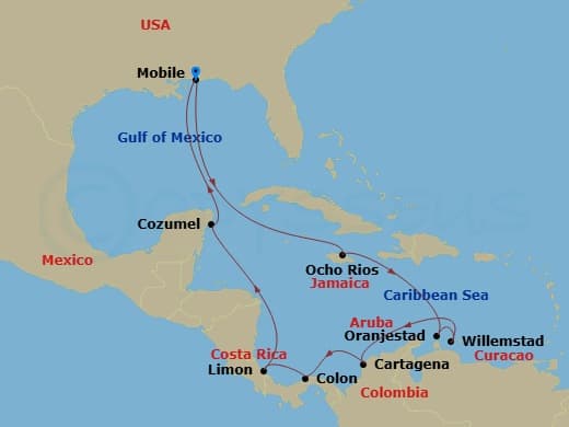 Itinerary map