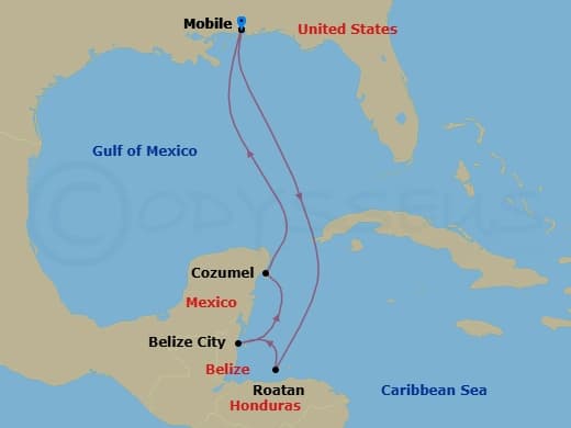 Itinerary map