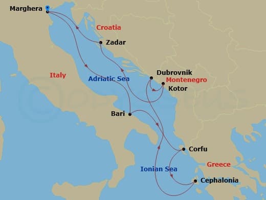 Itinerary map