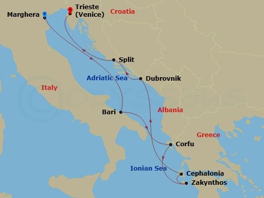 Itinerary map