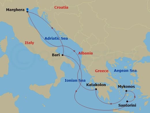 Itinerary map