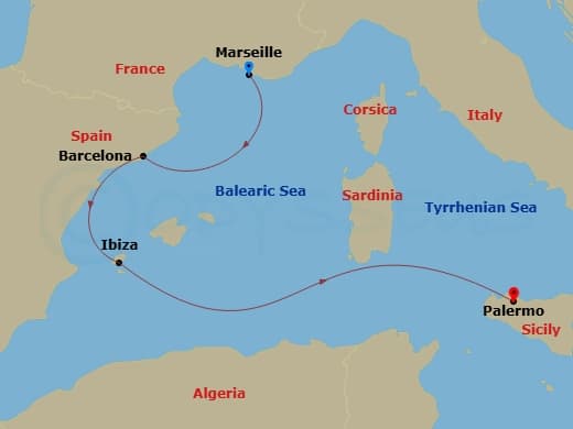 Itinerary map