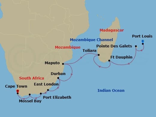 Itinerary map