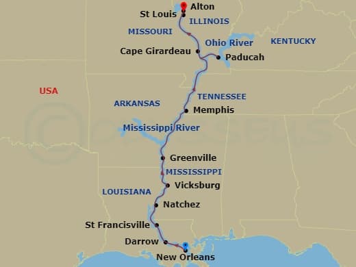 Itinerary map