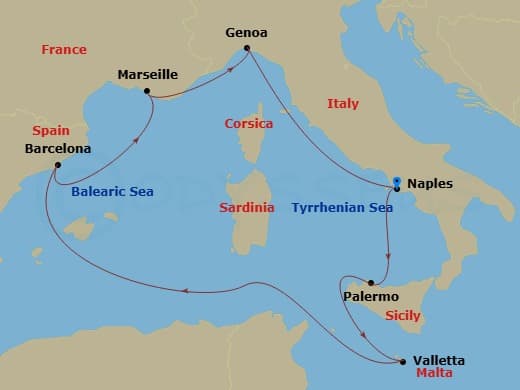Itinerary map