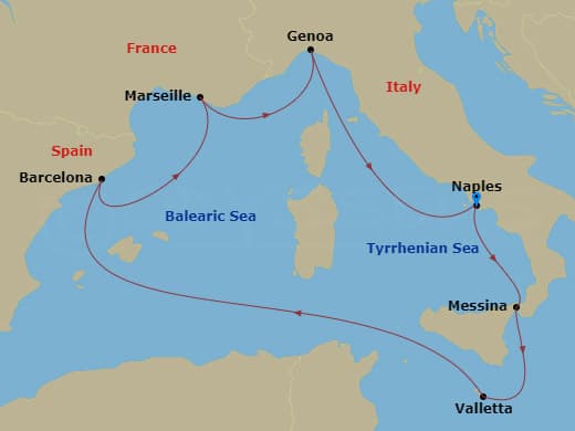 Itinerary map