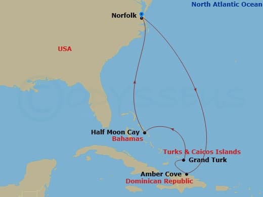 Itinerary map