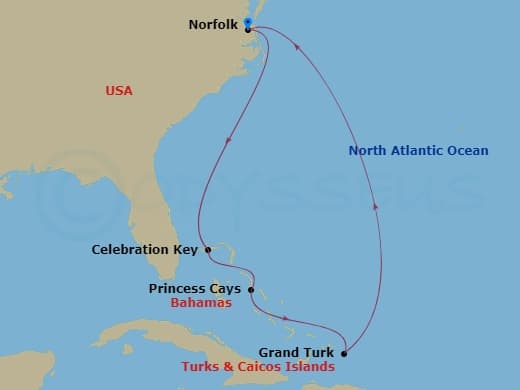 Itinerary map
