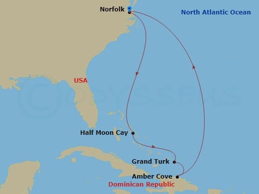Itinerary map
