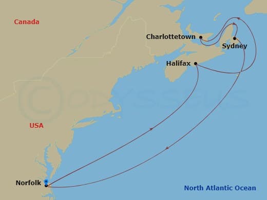 Itinerary map