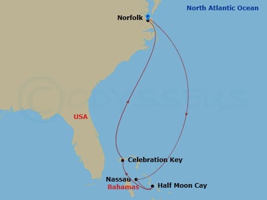 Itinerary map