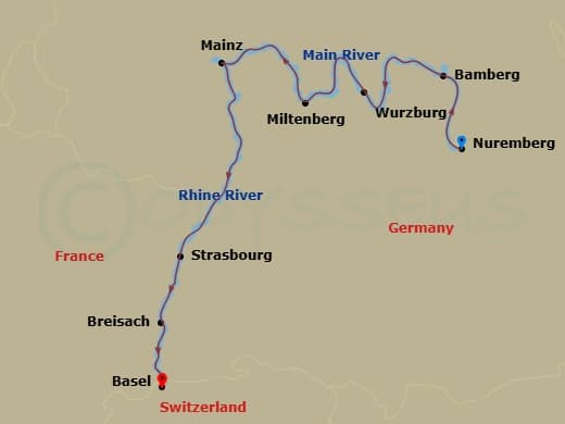 Itinerary map