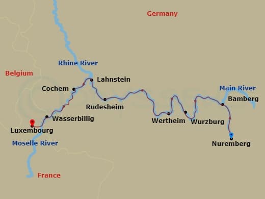 Itinerary map