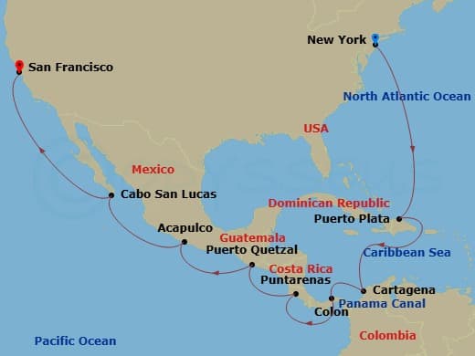 Itinerary map
