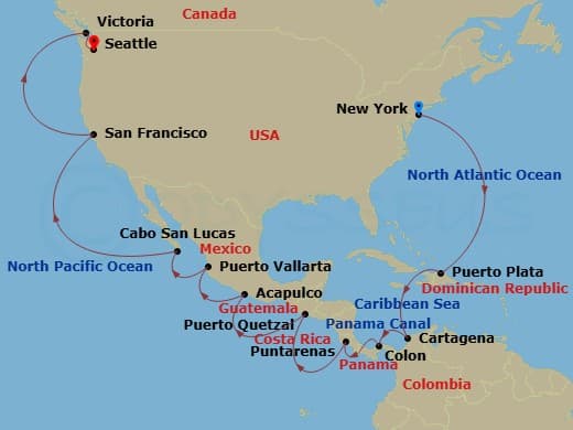 Itinerary map