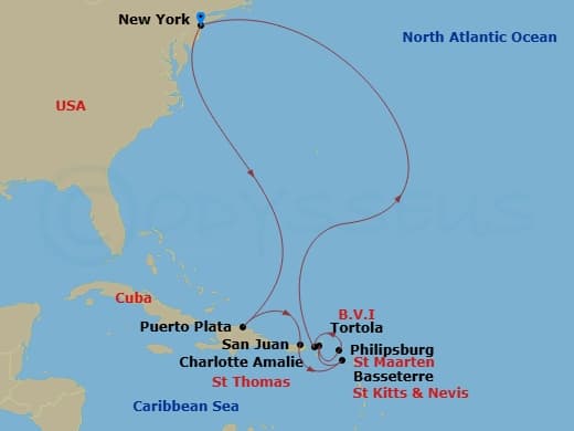 Itinerary map