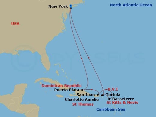 Itinerary map