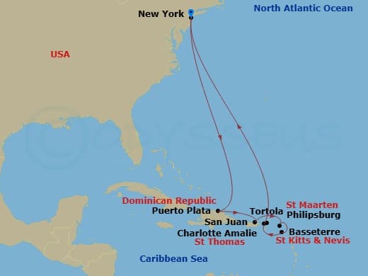 Itinerary map