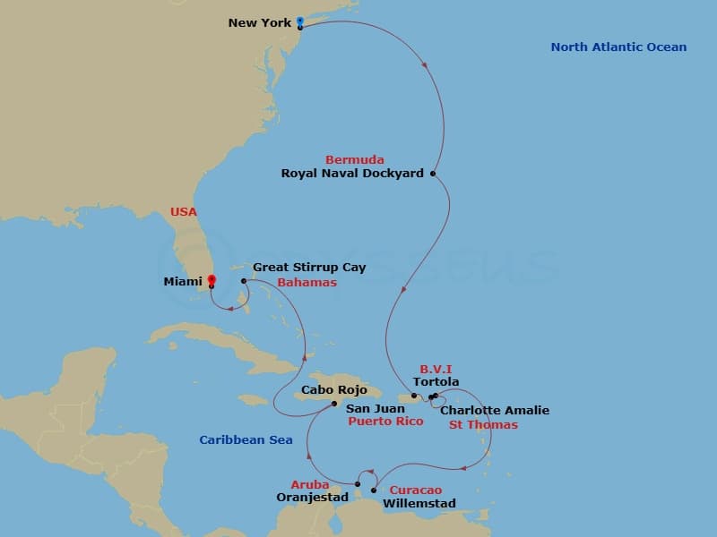 Itinerary map