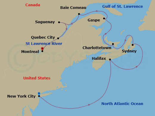 Itinerary map