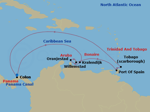 Itinerary map