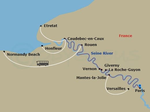 Itinerary map