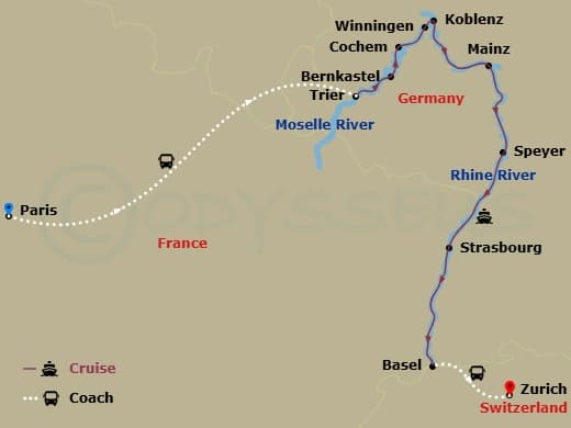 Itinerary map
