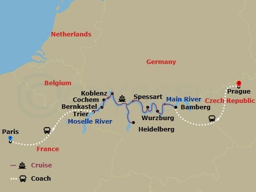 Itinerary map