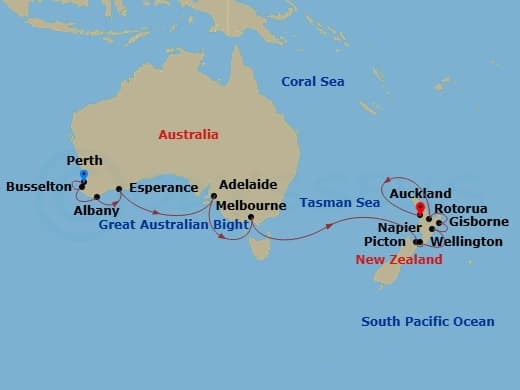 Itinerary map
