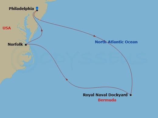 Itinerary map
