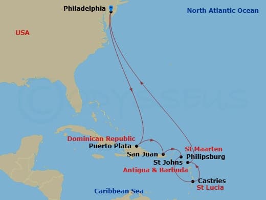 Itinerary map