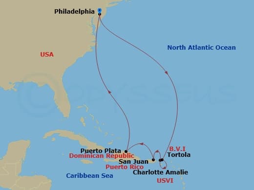Itinerary map