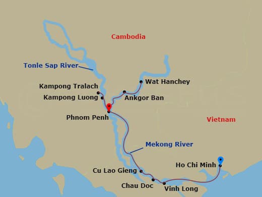 Itinerary map