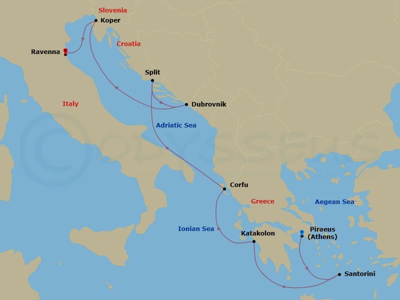 Itinerary map
