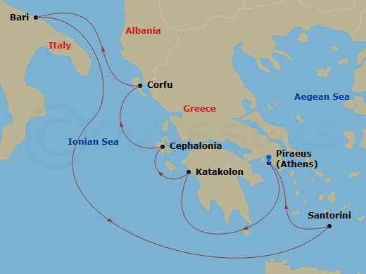 Itinerary map