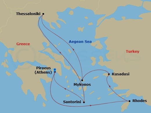 Itinerary map