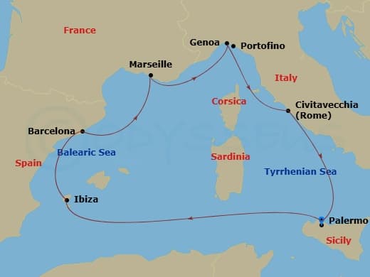 Itinerary map