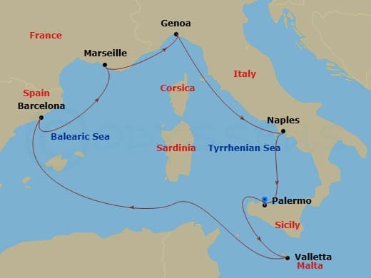 Itinerary map