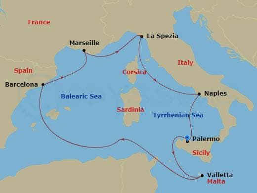 Itinerary map